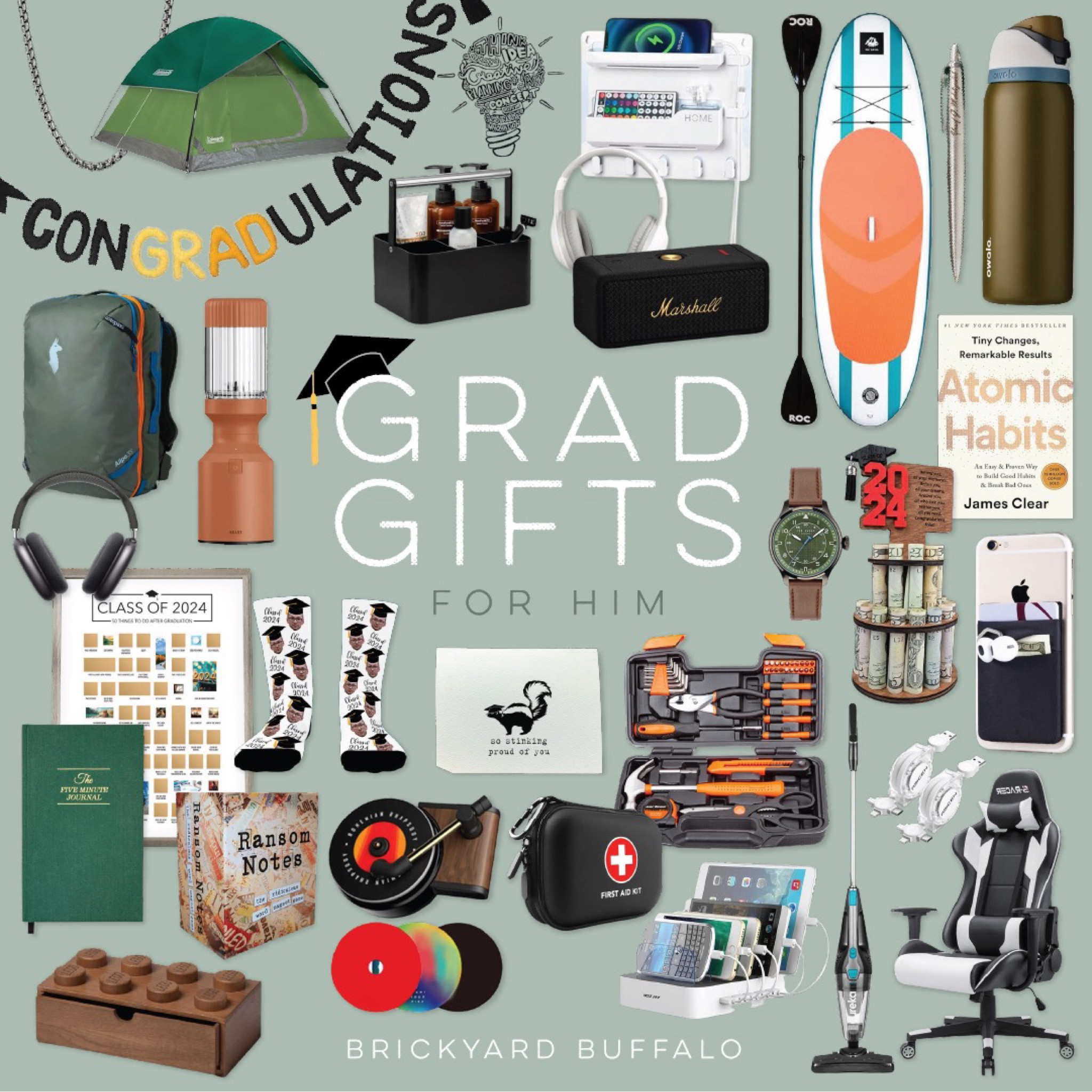 From new dorm to the great outdoors, we've got the ultimate graduation gifts to kickstart his next chapter!  Whether he's charging up his devices or scratching off epic adventures, this guide has the essentials covered.  🎓 

#GiftsForTheGrad #GiftsForTheJourney #NewBeginnings 

#LTKGiftGuide #LTKfindsunder100 #LTKmens