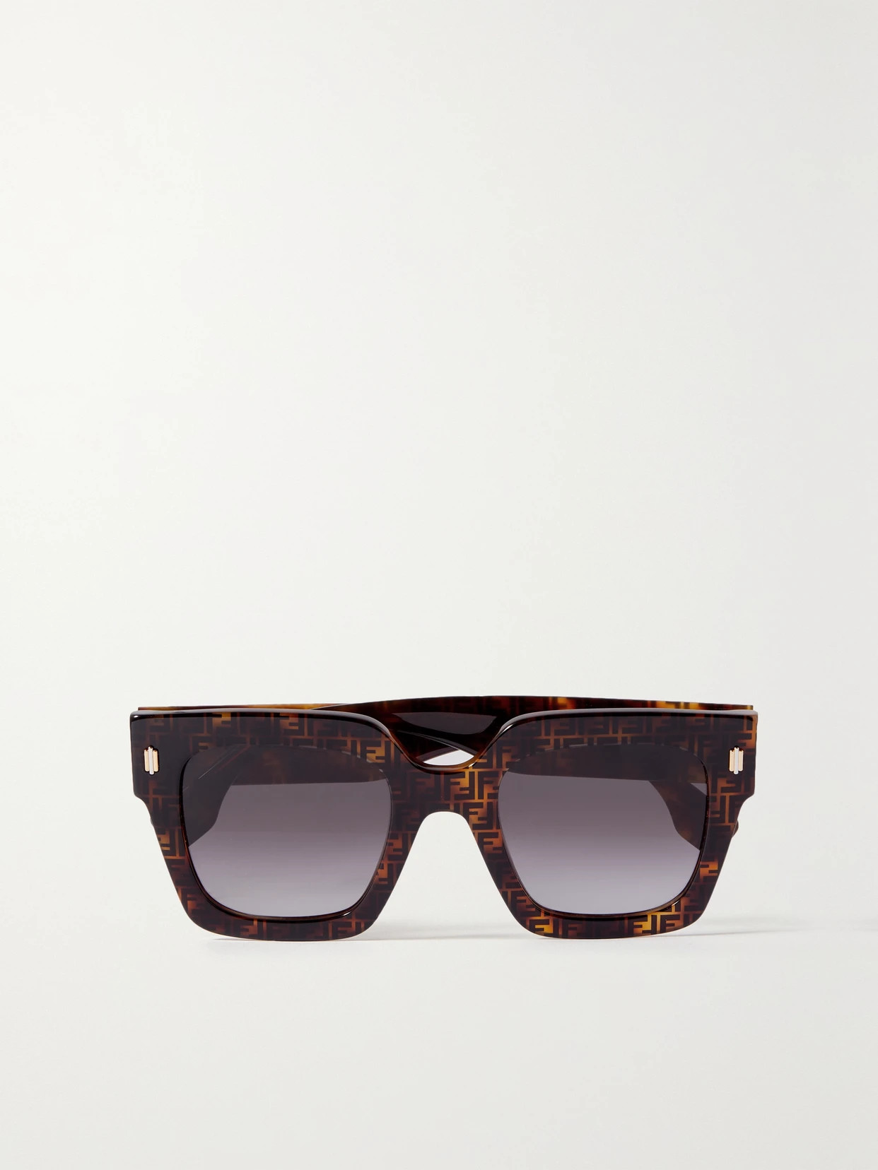 FENDI EYEWEAR - Roma Oversized Square-frame Tortoiseshell Acetate Sunglasses - Brown | NET-A-PORTER (US)