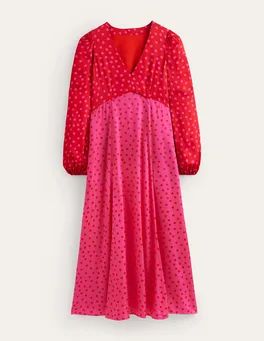 Blouson Sleeve Midi Tea Dress | Boden (US)