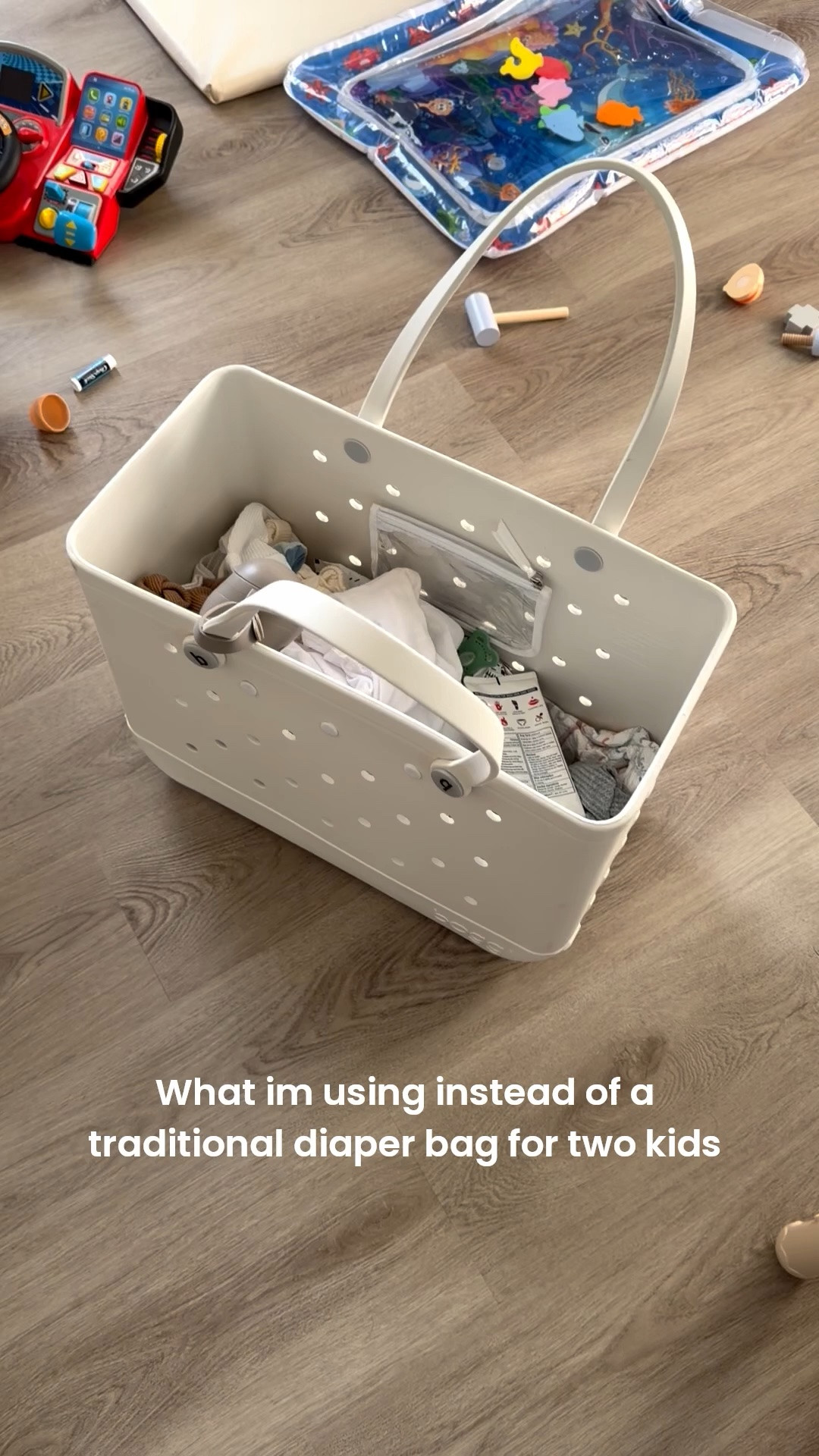 I originally bought this Bogg Bag for the beach, but now I use it every time we leave the house instead of our regular diaper bag.

It makes getting out the door with two kids so much easier because I can throw everything in and still actually find what I need. It’s open, holds its shape, wipes clean, and fits SO much… diapers, clothes, bottles, sippy cups, blankets, burp cloths, toys, snacks, bottle warmer, cooler, and all the random things we need for the boys.

Linked the exact one I have and accessories 🤍

#LTKmomlife #LTKBaby
