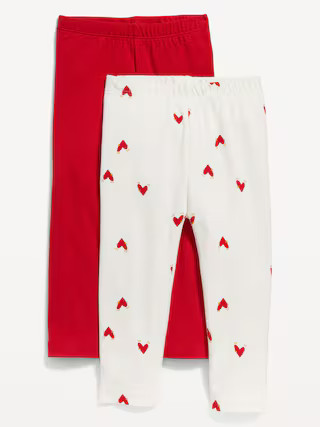2-Pack  Jersey-Knit Full-Length Leggings for Toddler Girls | Old Navy (US)