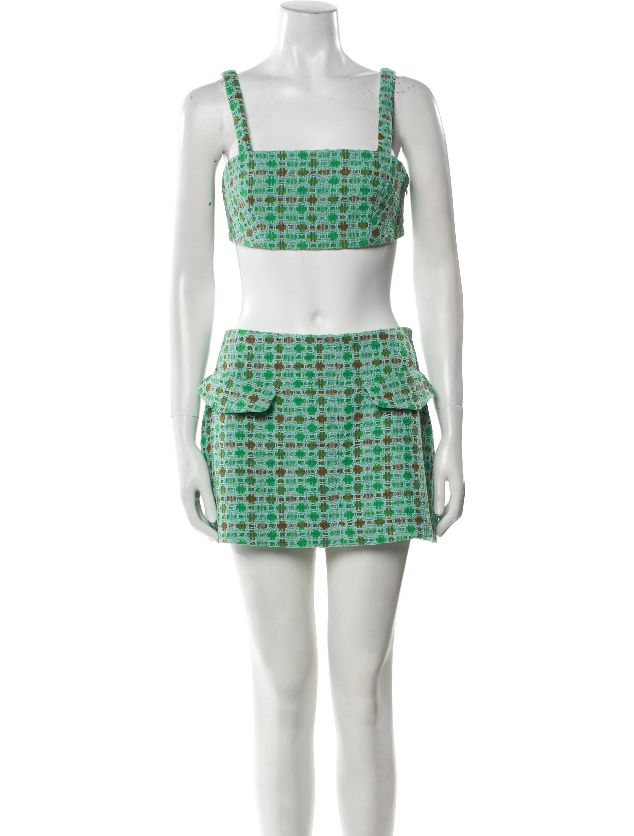 Tweed Pattern Skirt Set | The RealReal