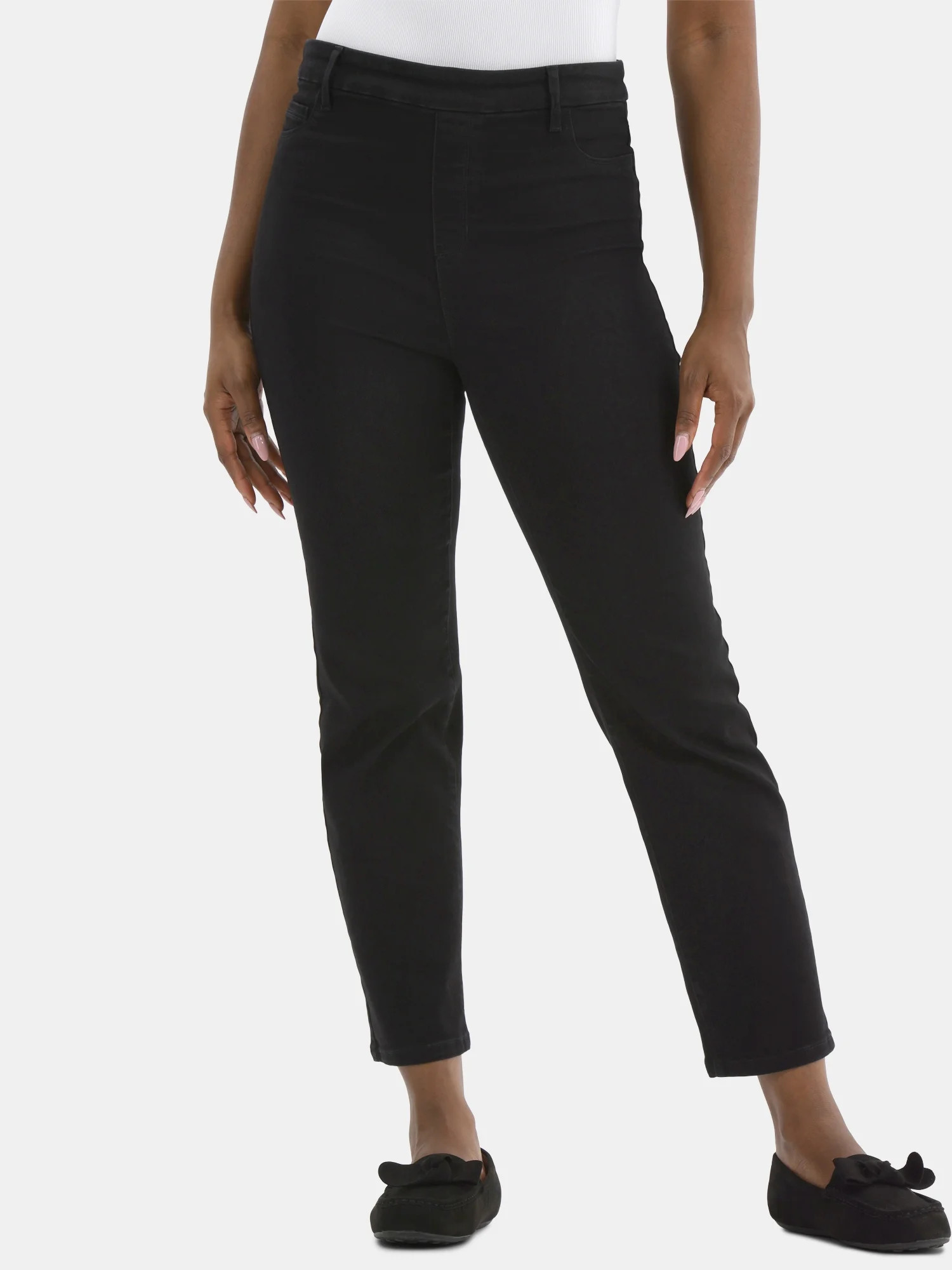 Time and Tru Women's High Rise Straight Leg Jeggings, 27.5" Inseam, Sizes XS-XXXL - Walmart.com | Walmart (US)