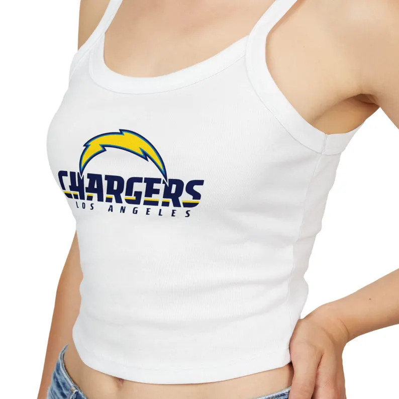 Los Angeles Chargers Crop Top: Ribbed Racerback NFL Fan Apparel - Etsy | Etsy (US)