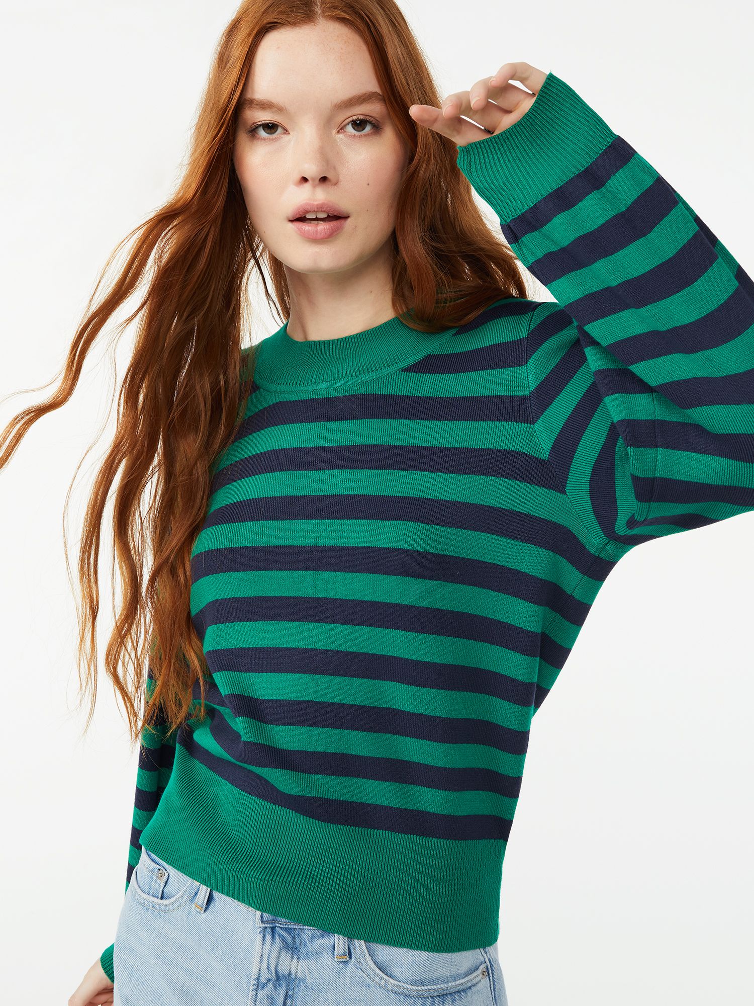 Free Assembly Women's Bubble Sleeve Sweater - Walmart.com | Walmart (US)