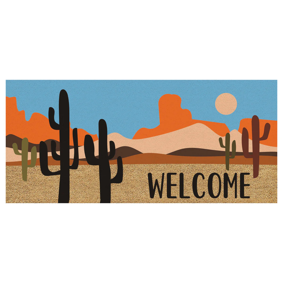 Desert Welcome Flocked Coir Sassafras Switch Mat | My Evergreen