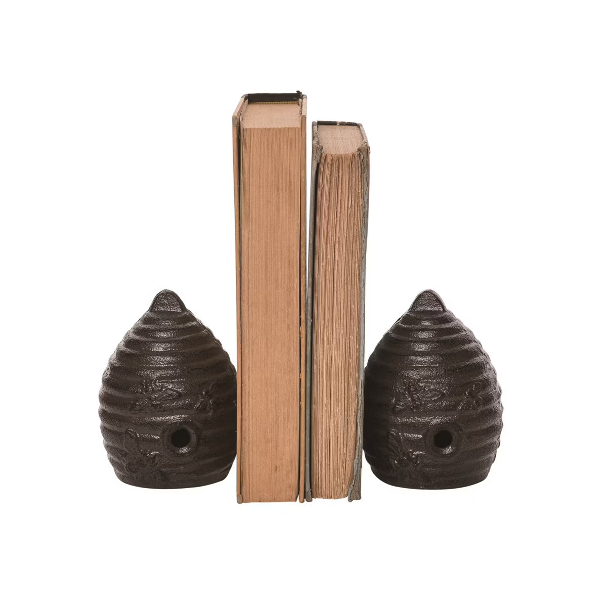 Transpac Metal Black Everyday Beehive Bookend Set of 2 | Target