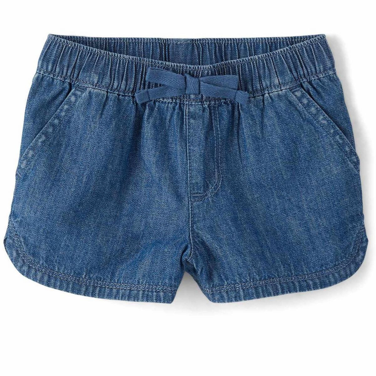 The Children's Place Baby Girls Chambray Pull On Shorts Blue 9-12 M | Target