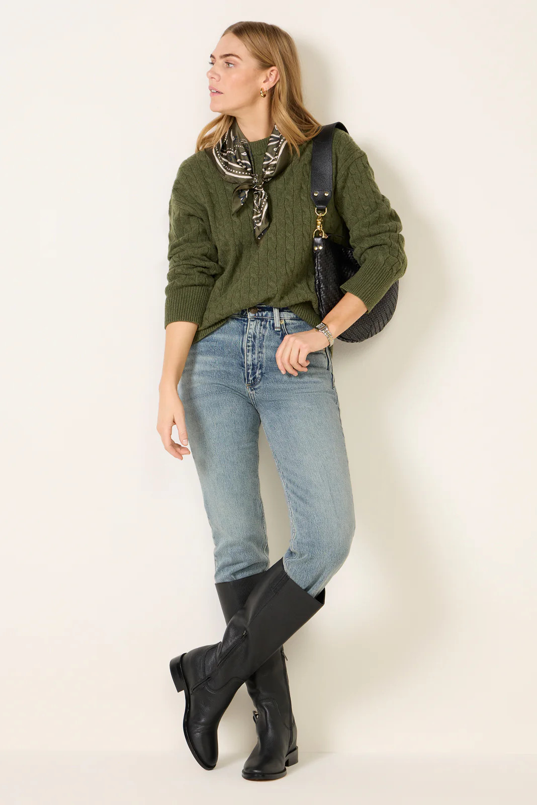 Crew Cable Sweater | Evereve