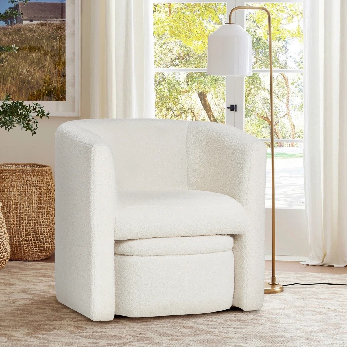 This upholstered accent chair with hidden storage ottoman from Wayfair is the perfect blend of style and function. The cozy ivory boucle fabric, curved barrel silhouette, and tucked-away ottoman create a clean, space-saving design that works beautifully in living rooms, bedrooms, reading nooks, or apartments. Love that there’s no assembly required and the ottoman doubles as convenient hidden storage. Plus, it’s currently part of the Wayfair Warehouse Clearout event and marked 53% off.

#LTKHome #LTKSaleAlert
