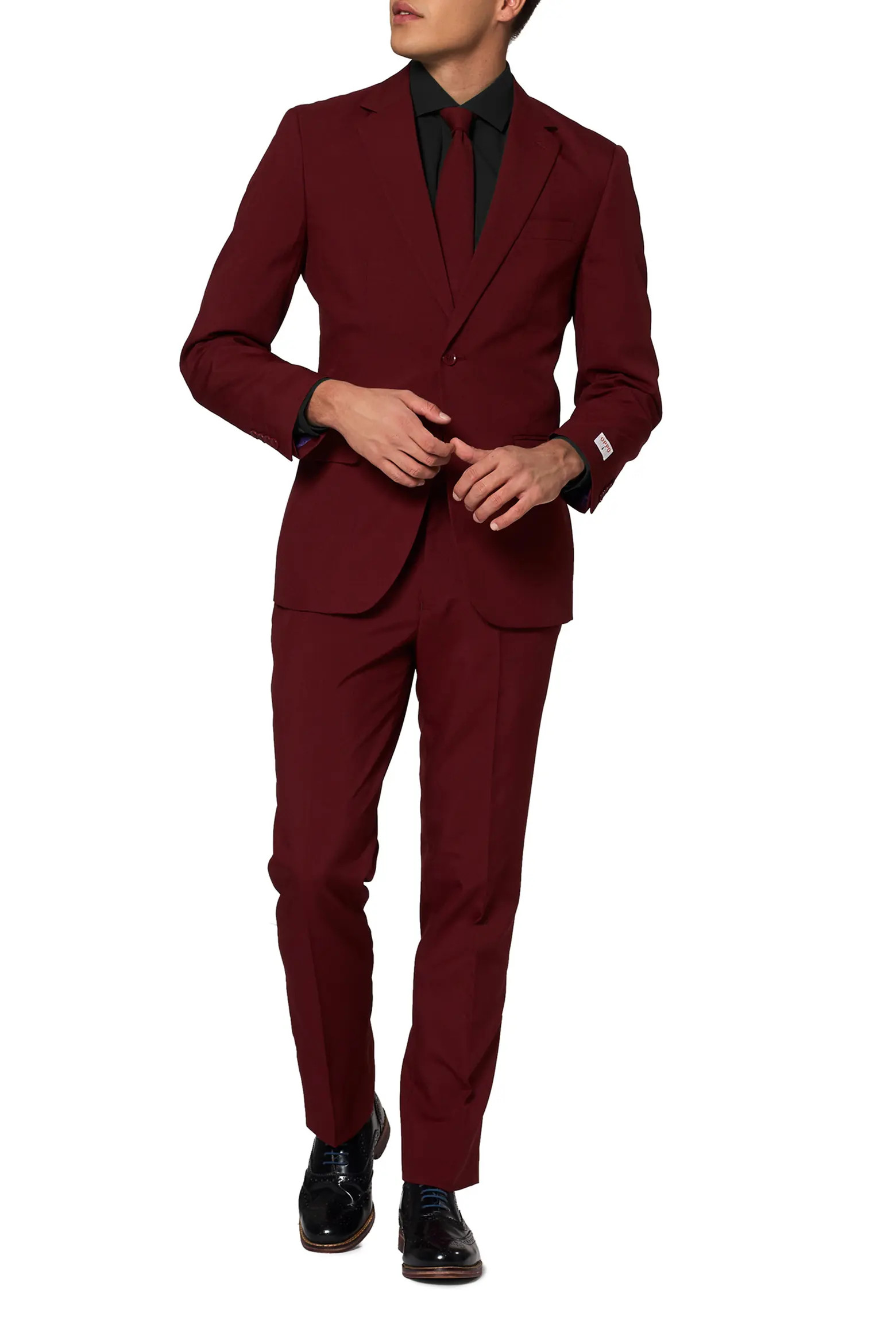 OppoSuits Blazing Burgundy Slim Fit Two-Piece Suit & Tie Set (Men) | Nordstrom | Nordstrom