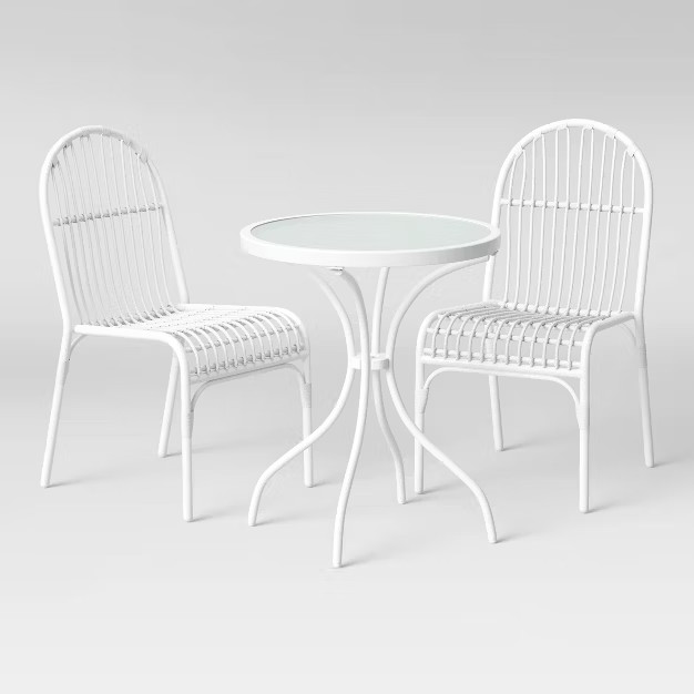 Myrtle 3pc Metal Patio Bistro Set - White - Opalhouse™ | Target