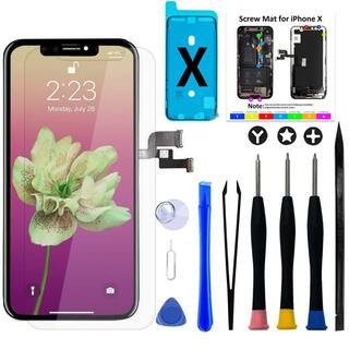 OLED Screen Replacement for iPhoneX 5.8"" 3D Touch Display Digitizer with Frame, Repair Tools & Tempered Glass Protector | The Home Depot