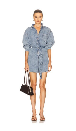 Good American Denim Romper in Blue. - size XS | Revolve Clothing (Global)