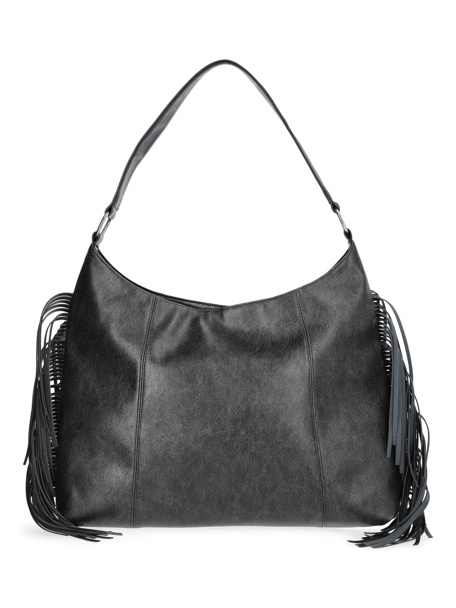No Boundaries Women's Fashion Moto Hobo Bag, Grey | Walmart (US)