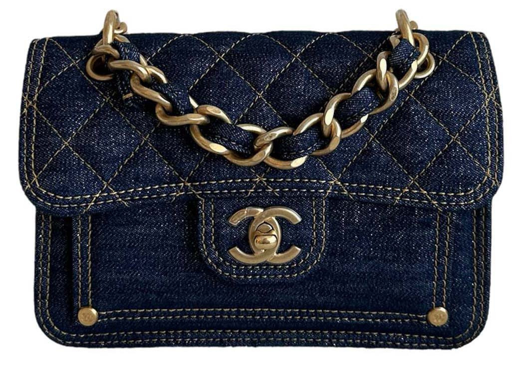 Women's Chanel Small Denim Messenger in Blue (As4051) | StockX