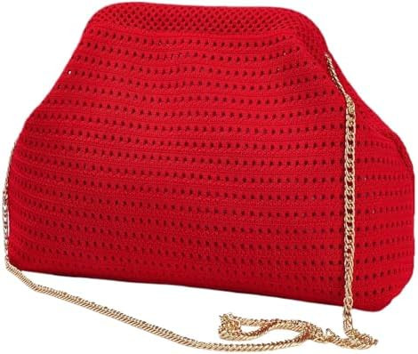 DIHKLCIO Summer Beach Woven Clutch Purses for Women 2025 Cloud Dumpling Pouch Purse Crossbody Bag... | Amazon (US)