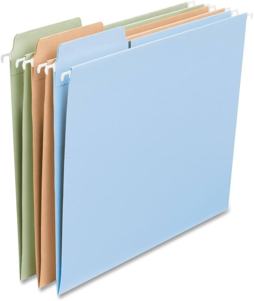 Smead FasTab Hanging File Folder, 1/3-Cut Built-in Tab, Letter Size, Assorted Pastel Colors, 18 p... | Amazon (US)