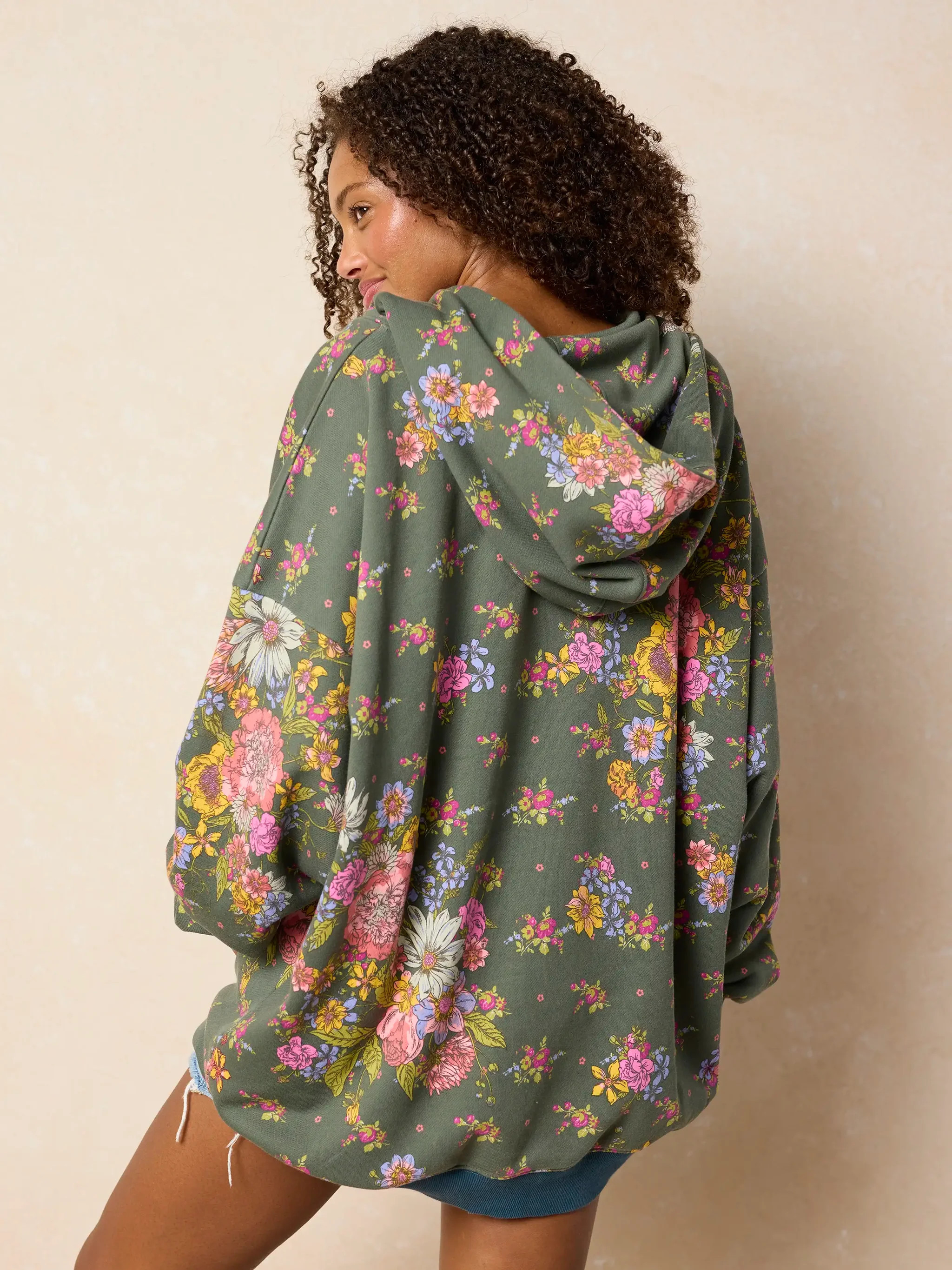 Oversized Printed Hoodie | Natural Life