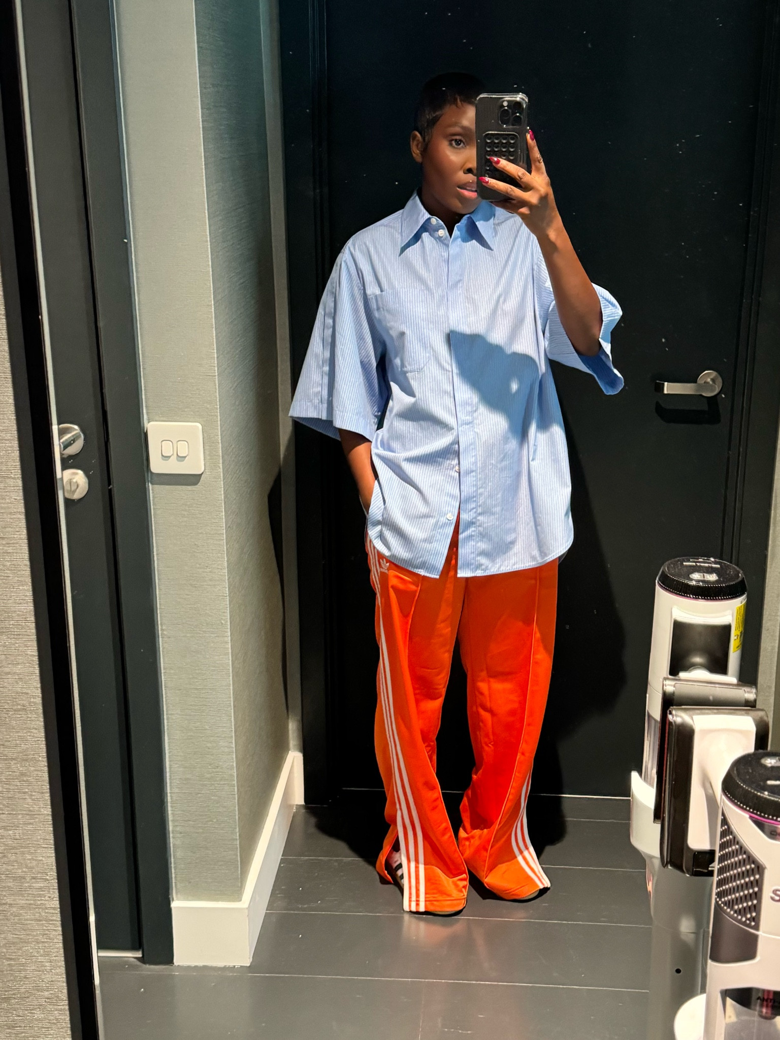 Boxy Dress Shirt + Adidas Track pants combo for the cool girls!#outfitinspo #adidas 

#LTKSeasonal #LTKStyleTip #LTKFindsUnder100