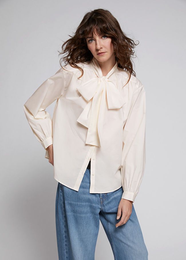 Relaxed Lavallière-Neck Blouse | & Other Stories US