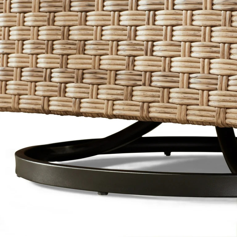 Better Homes & Gardens River Oaks Outdoor Swivel Gliders with Patio Covers, Set of 2, Natural | Walmart (US)