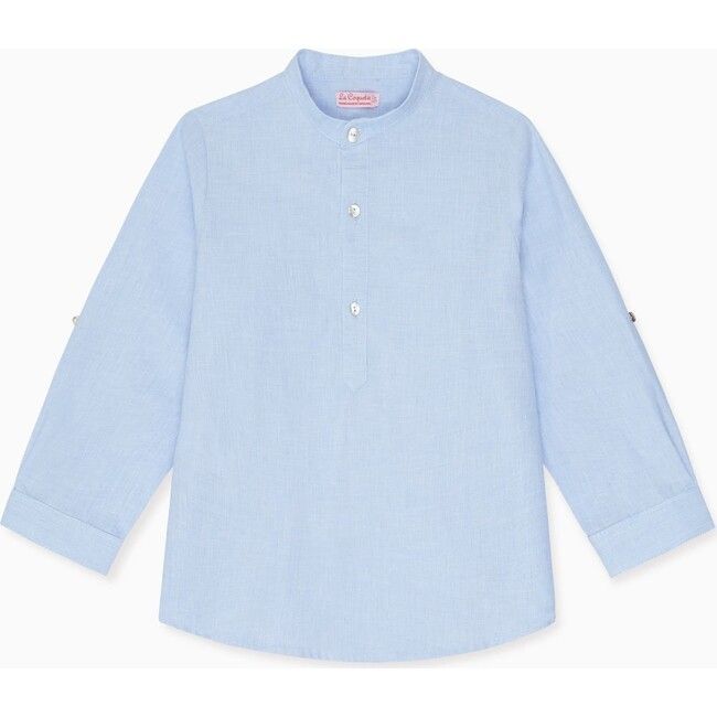 Jazmin Linen Mix Shirt, Light Blue | Maisonette