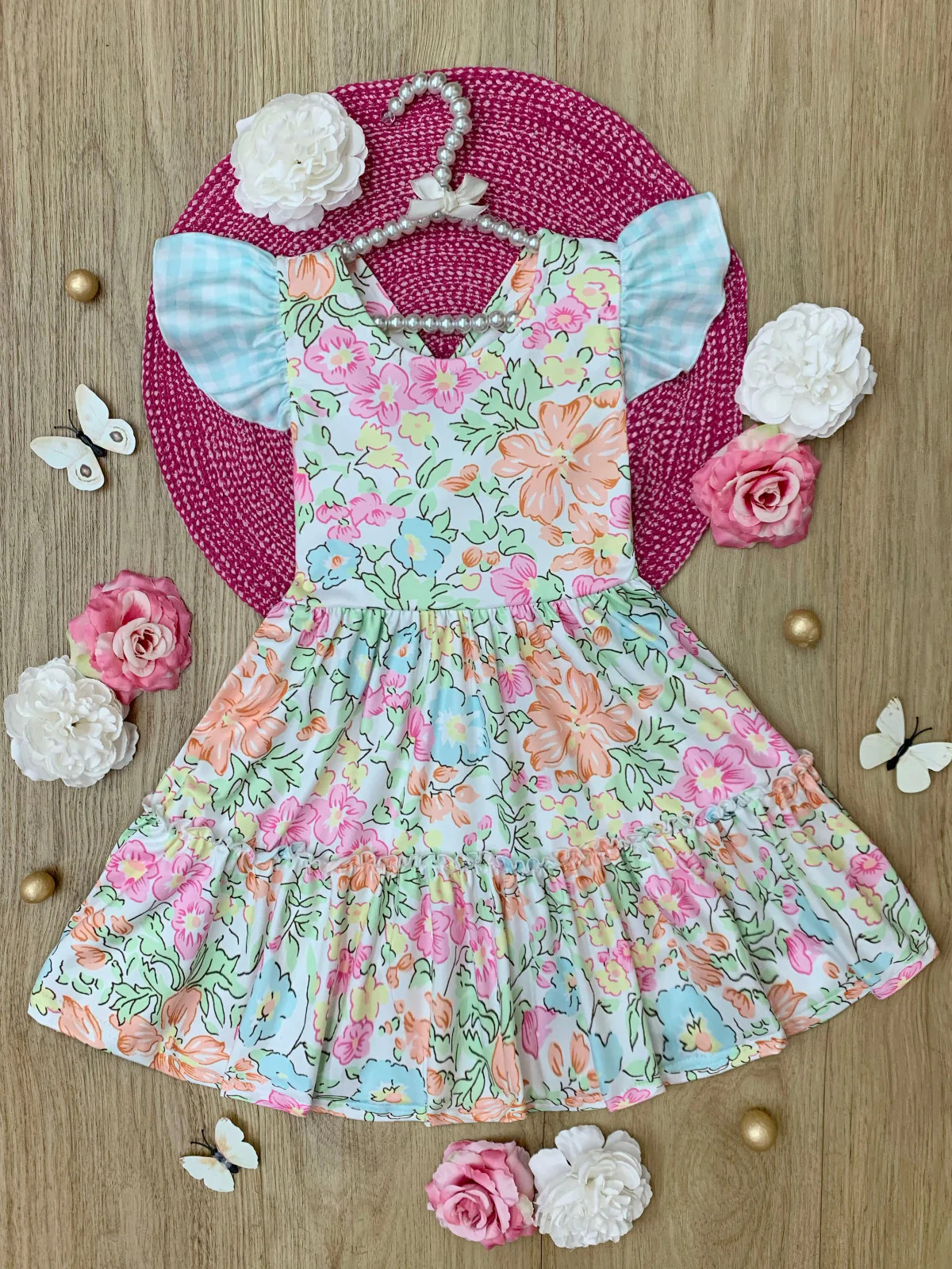 Pastel Bloom Flutter Dress | Mia Belle Girls