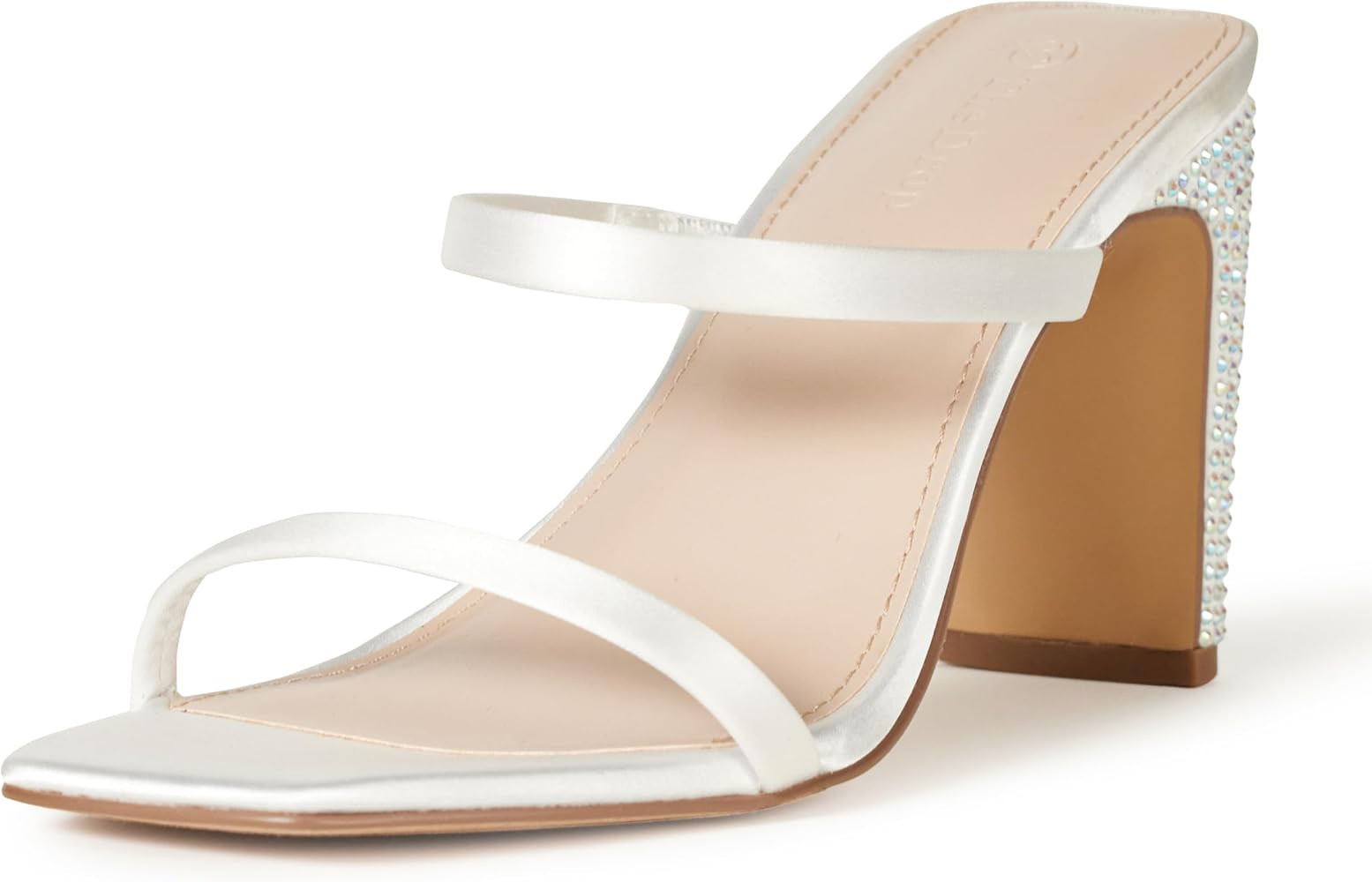 The Drop Women's Avery Square Toe Two Strap High Heeled Sandal | Amazon (US)