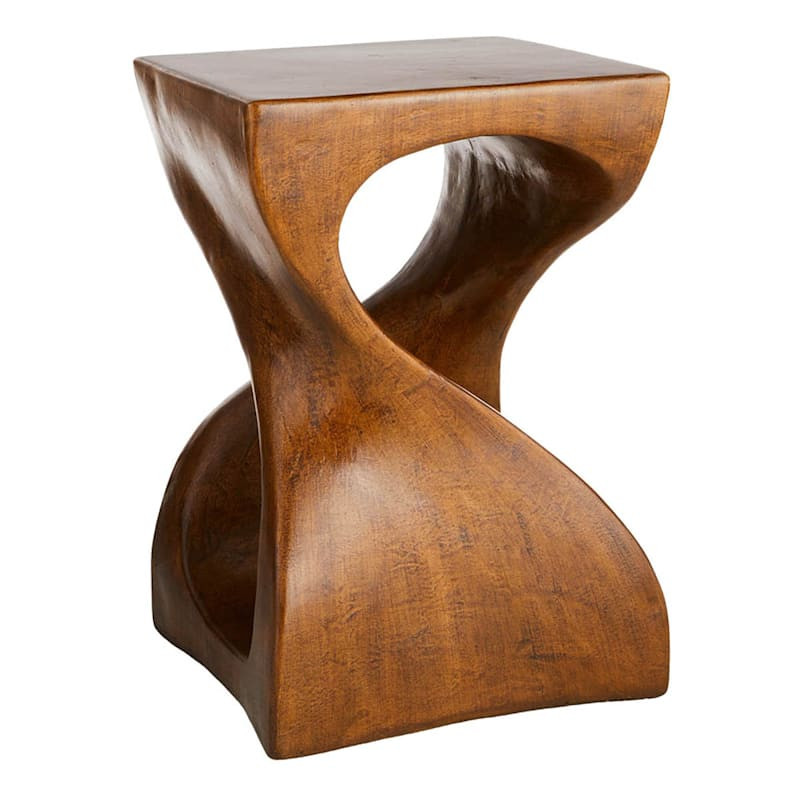 Twist Accent Table, Walnut Finish | At Home