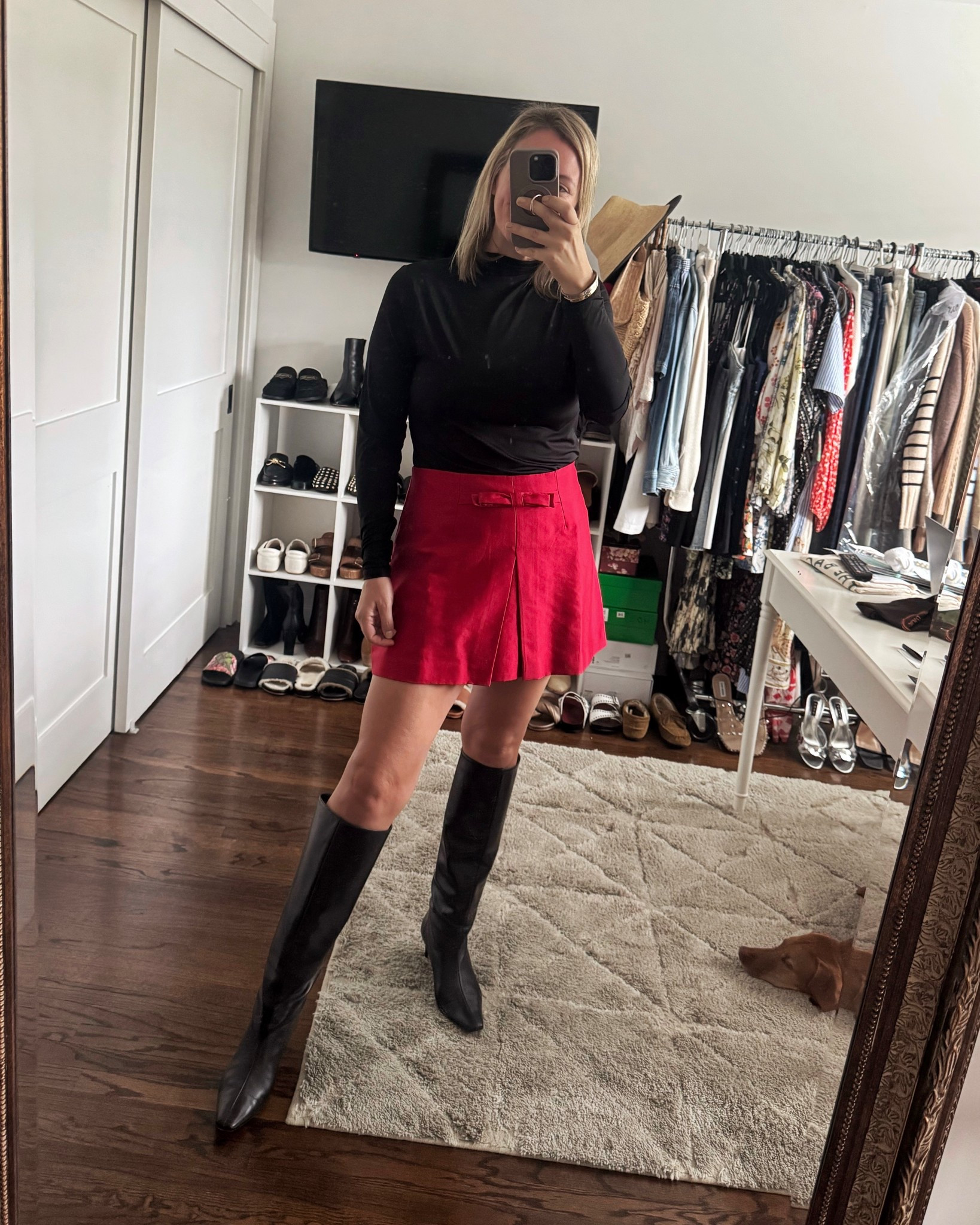 Prettiest holiday mini skirt ♥️ 

#LTKFindsUnder50 #LTKHoliday