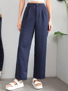 SHEIN Striped Straight Leg Pants
   SKU: sw2204211534907774      
          (42 Reviews)
        ... | SHEIN