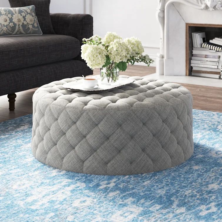 41" Wide Tufted Round Cocktail Ottoman | Wayfair Professional