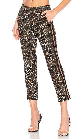 Pam & Gela Leopard Crop Track Pant in Leopard | Revolve Clothing (Global)