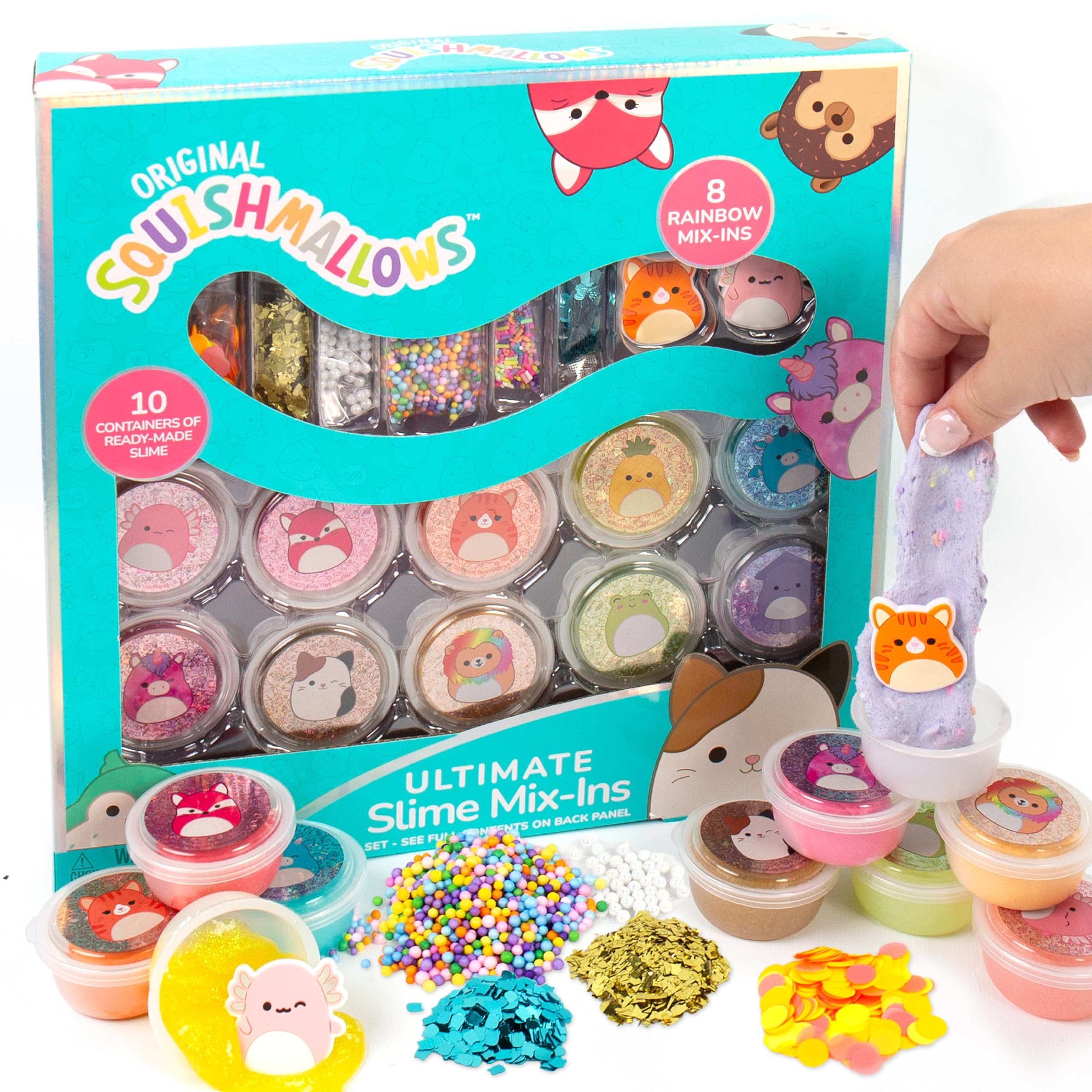 Squishmallows Original Ultimate Slime Mix'Ins, 10-Pack, Glitter & Cloud Slime, 8 Fun Slime Add In... | Amazon (US)