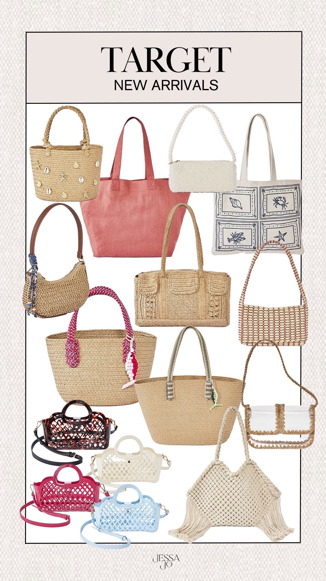 Target finds. Target new arrivals. Target fashion. Target new handbag. Target straw tote. Target shell embellished straw tote. Target tote bag. Target clear shoulder bag. Target pearl shoulder bag. Target jelly crossbody bag. Trendy spring handbag  

#LTKootd #LTKSeasonal #LTKgrwm