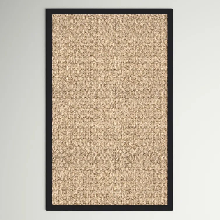 Jeremy Machine Woven / Power Loomed Bamboo Slat/Seagrass Natural / Black Rug | Wayfair North America