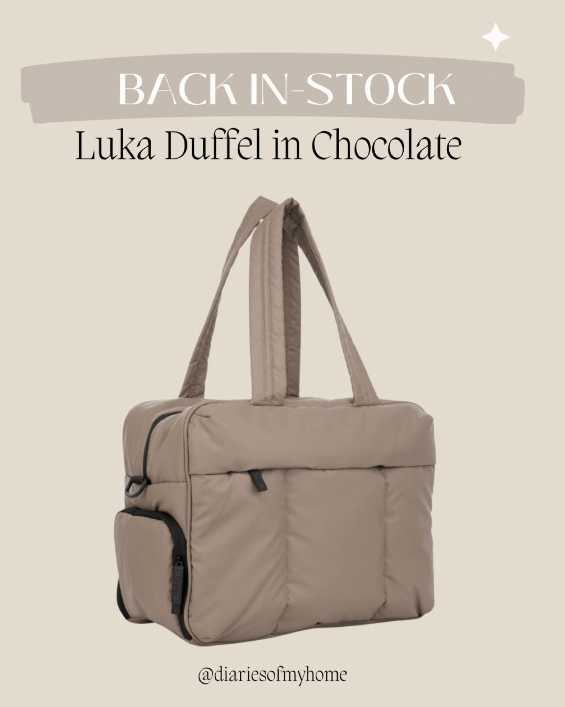 Luka Duffel | CALPAK Chocolate