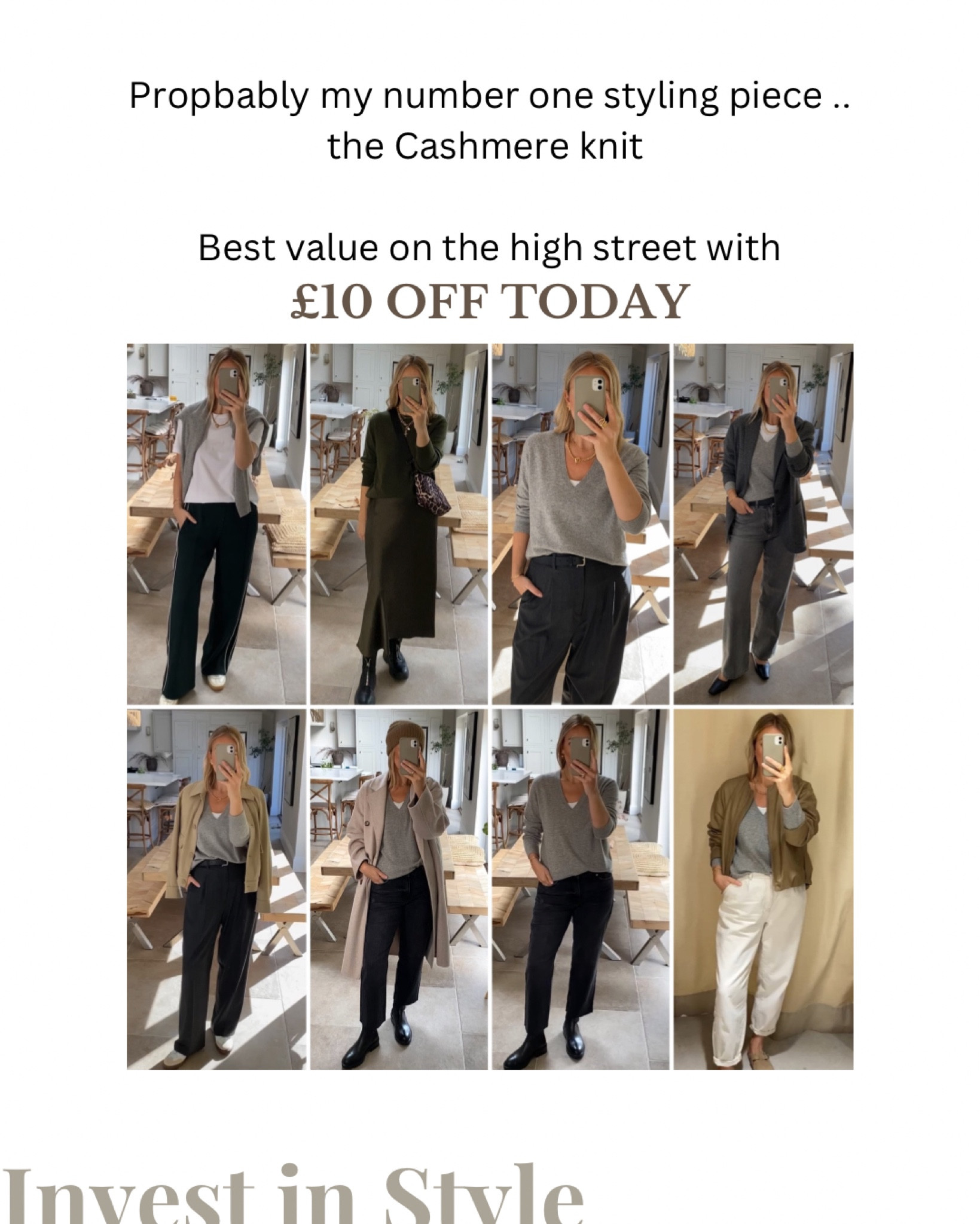 I use this one sweater all the time! 
You can get crew/v neck mens and women’s in lots of colours. 
The quality and price is unbeatable on the high street. It’s a wardrobe staple and makes a lovely gift. 
I wear a size XL in the women’s cashmere for a slouchy fit or a size medium in the men’s. 

#LTKwinter #LTKCyberWeek #LTKgiftguide