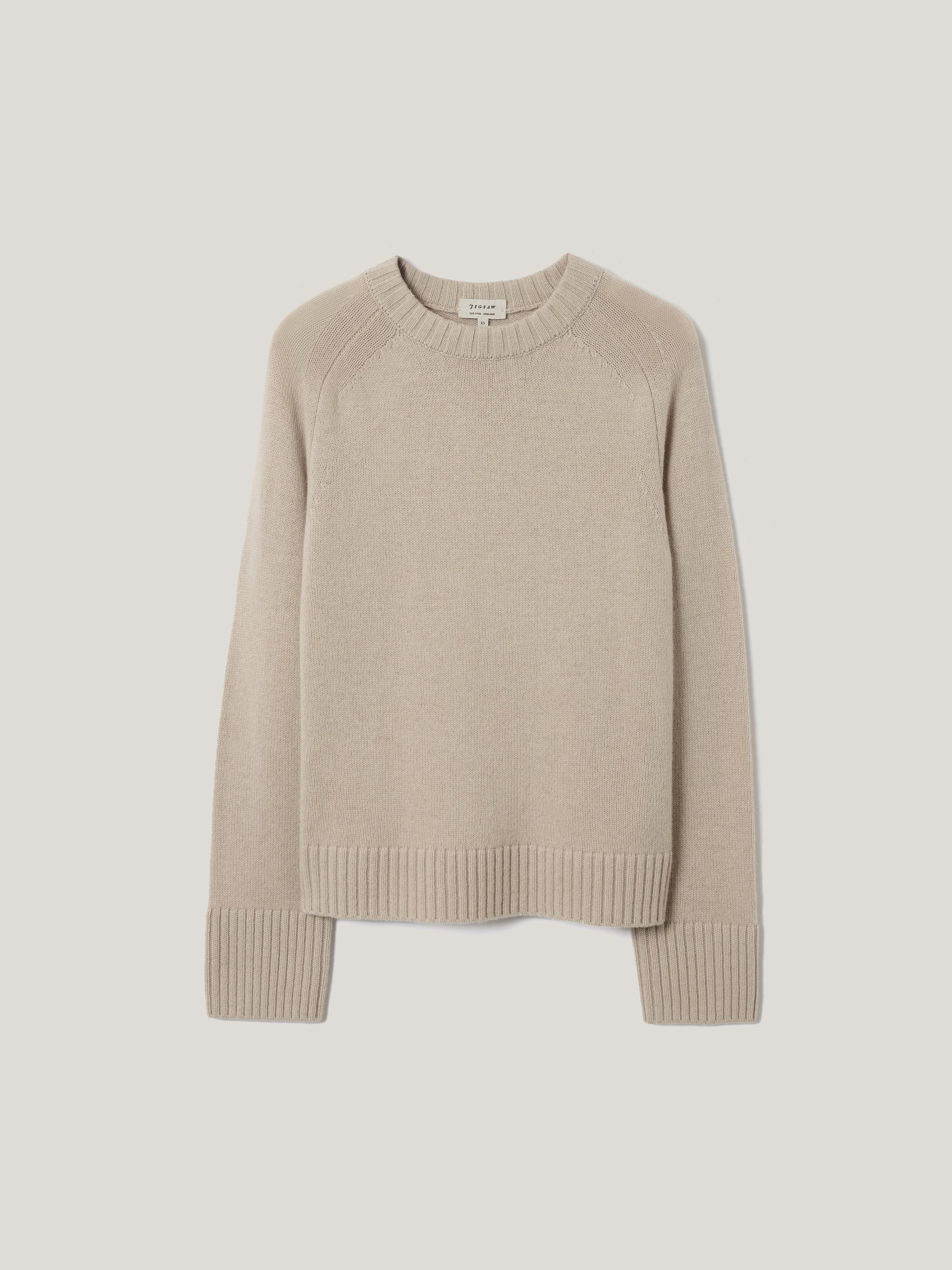 Wool Cashmere Saddle Jumper | Cream | Jigsaw (UK)