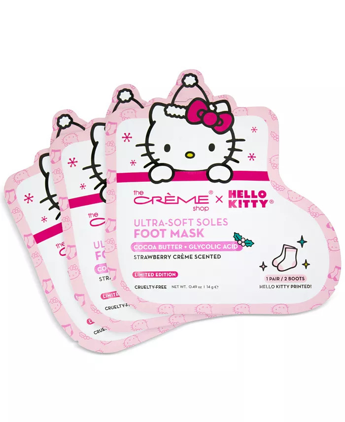 x Hello Kitty Ultra-Soft Soles Foot Mask, 3-Pk. | Macys (US)