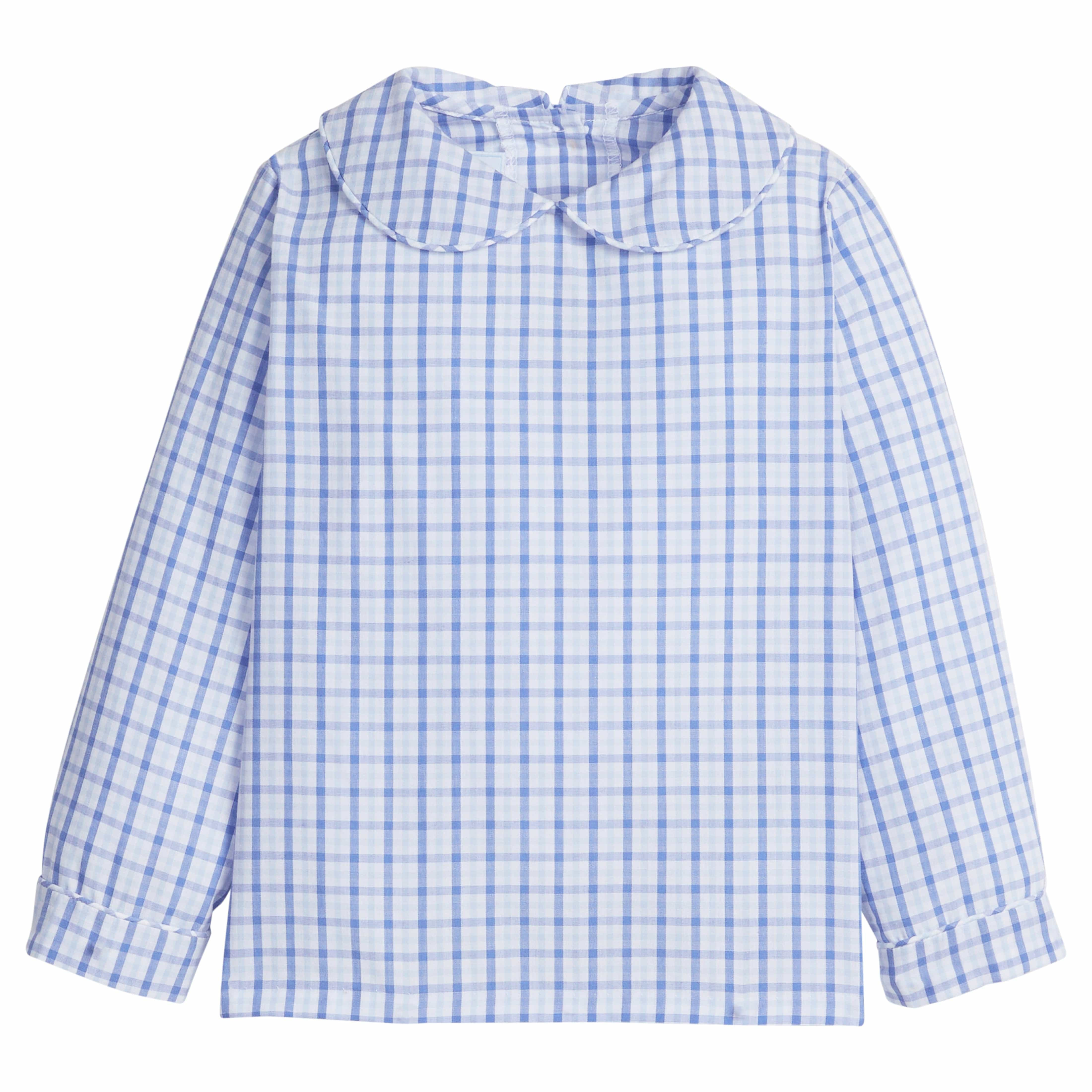 Boy's Peter Pan Shirt - Woodberry Plaid | Little English | Little English