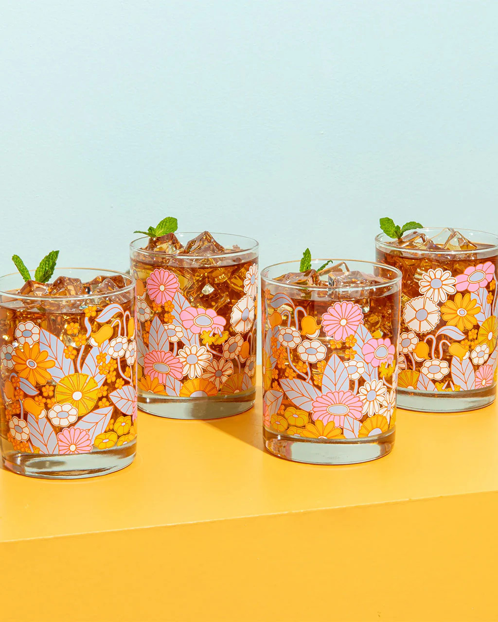 Rocks Glass Set - Gatherin' Flowers | ban.do
