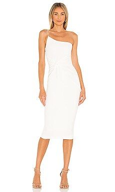 Nookie Lust One Shoulder Midi Dress in White from Revolve.com | Revolve Clothing (Global)