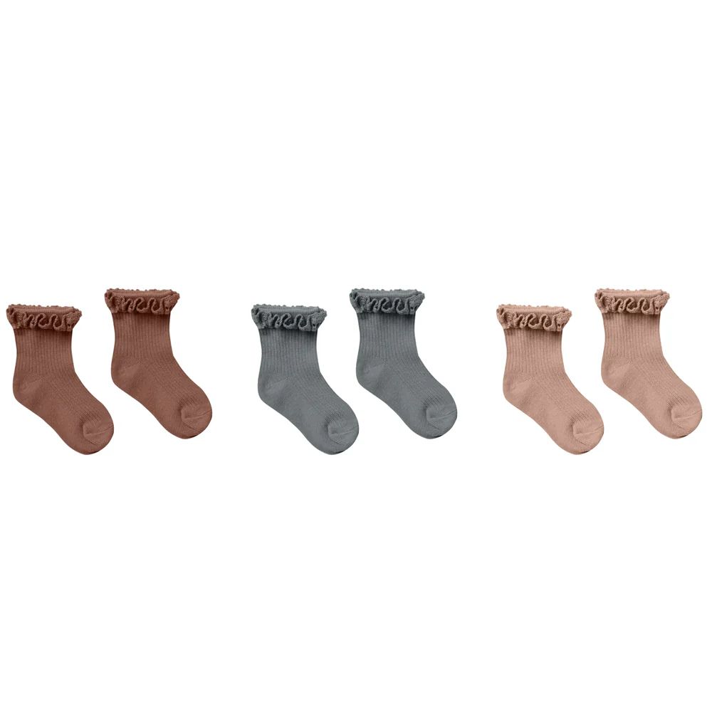 Rylee & Cru Ruffle Rib Knit Socks 3-pack | SpearmintLOVE