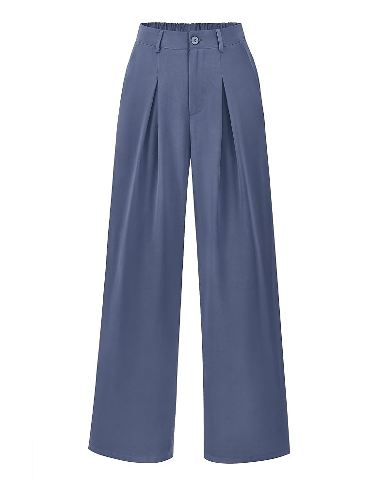 BTFBM Women High Waist Palazzo Pants Casual Wide Leg Trousers Button Down Loose Work Office Busin... | Amazon (US)