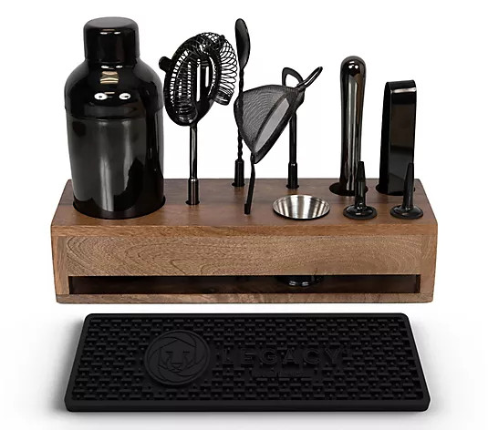 Make Your Selection: Legacy Old Fashioned Mango Wood Bar Set | QVC