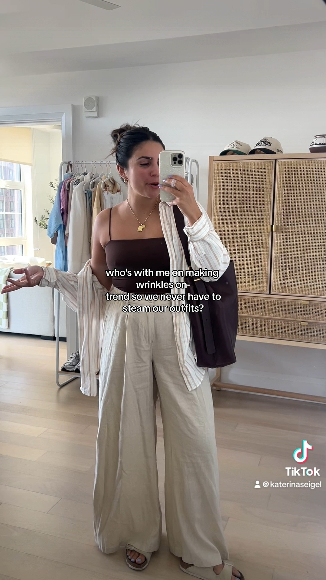 Comfy spring outfit idea! Love the Aerie pool to party collection SOO much, have worn these pieces year after year. These pants are a favorite since they can be cover up pants or just everyday pants! Paired it with a button down from the same collection & a Smoothez tank (feels like skims).

All true to size - M 😇

#LTKSeasonal #LTKsalealert #LTKVideo