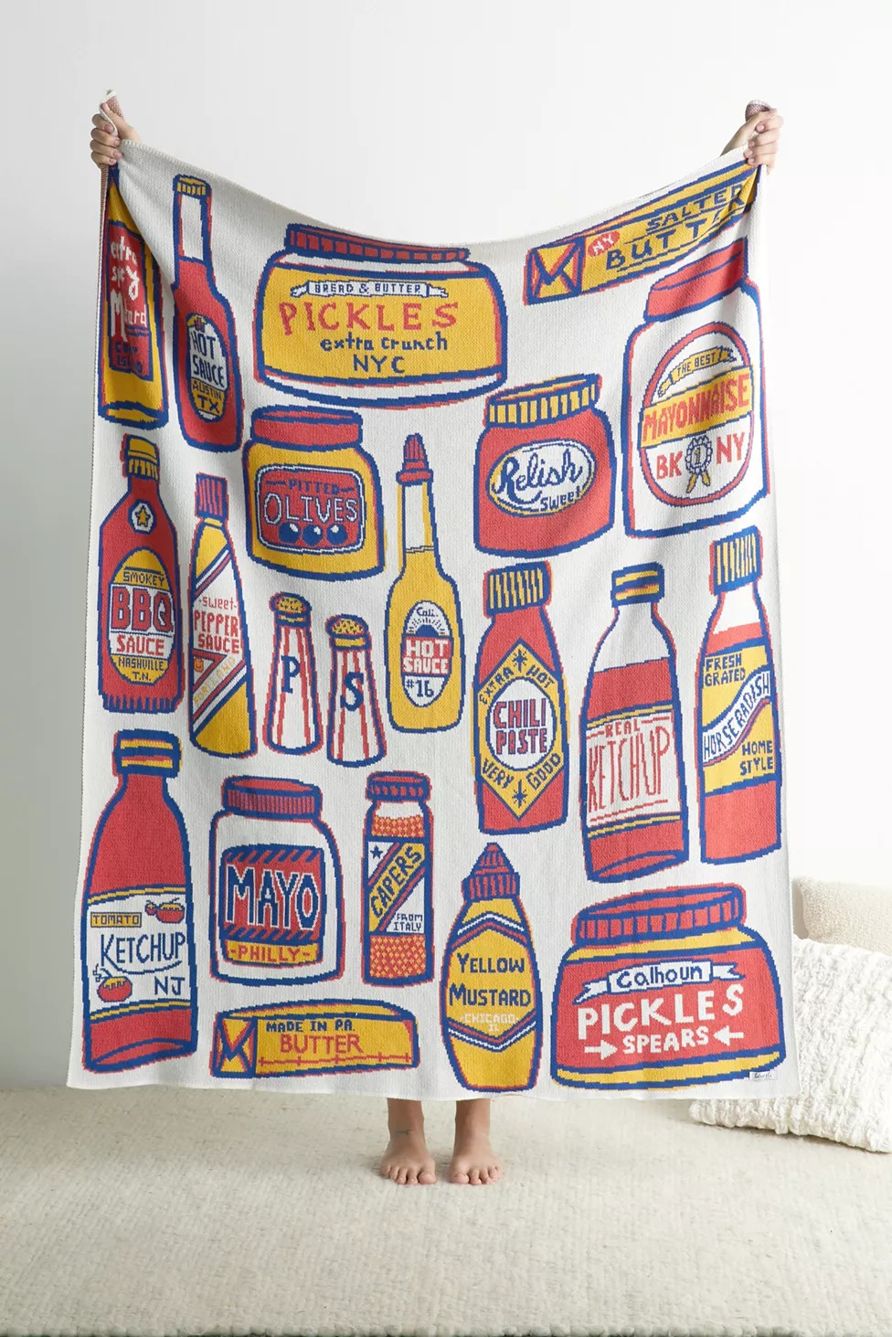 Calhoun & Co. Condiment Throw Blanket | Urban Outfitters (US and RoW)