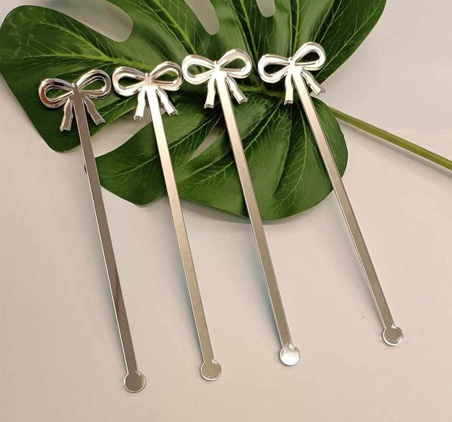 20pcs of Bow Drink Stirrers,Acrylic Drink Stirrer,Bow Drink Stir Stick,Swizzle Sticks for Party&F... | Amazon (US)